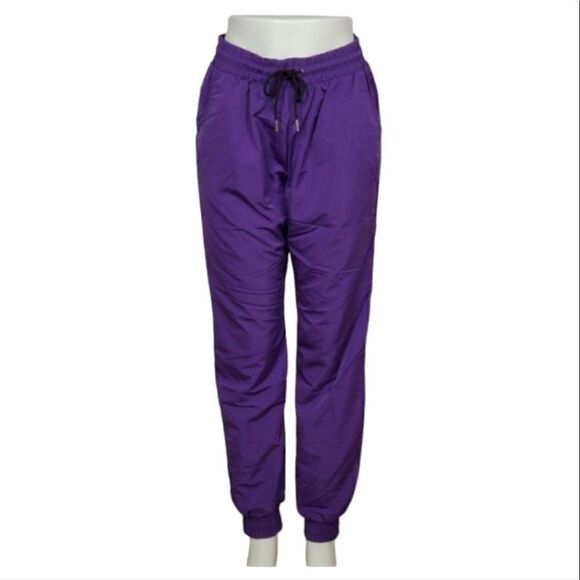 Women's Purple Jogger Pants Front Pockets - Picture 1 of 6